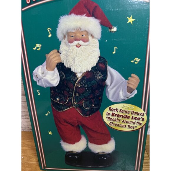 Rockin' Dancing Santa 17" Rocking Around The Christmas Tree 1999 Tested WORKS - Picture 10 of 13